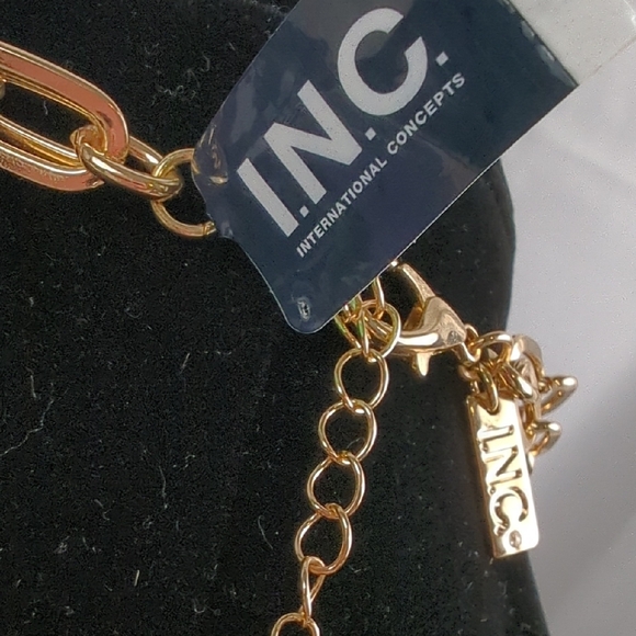 INC International Concepts Gold-Tone Layered Link Necklace with Mixed Charms - Picture 3 of 6